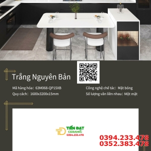 Gạch Ốp Lát Trung Quốc 160x320 Trắng Nguyên Khối