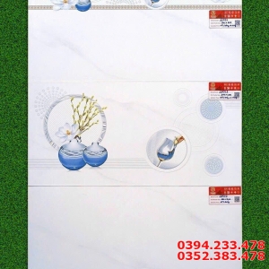 Gạch Ốp Phòng Ngủ 30x60 Trắng Vân Bóng Kính