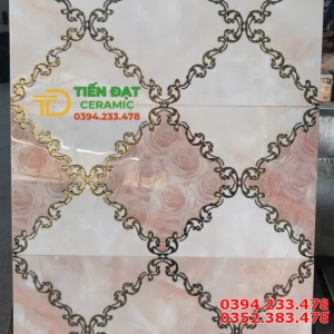 Gạch Ốp Trang Trí Biệt Thự 30x60 Khắc Ánh Vàng màu Nâu Nhạt