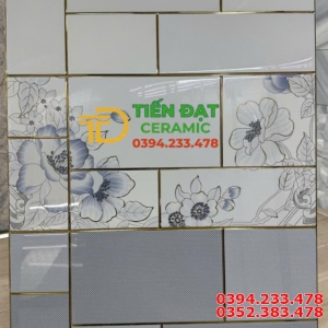 Gạch Ốp Tường 30x60 Bộ Đậm Nhạt Điểm Khắc Vàng