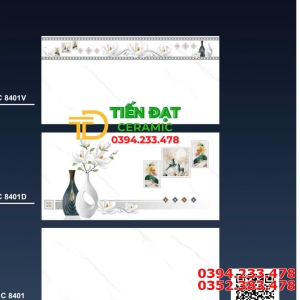 Gạch Ốp Tường 40x80 Trắng Vân Khói Xả Kho Giá Rẻ