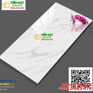 Gạch Ốp Tường 60x120 Trắng Vân Mây Vi Tinh