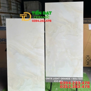 Gạch Ốp Tường Khổ Lớn 80x160 Vân Vàng Nhạt Mới Đẹp