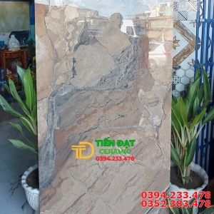 Gạch Ốp Tường Khổ Lớn 80x160 Vân Xám Giả Đá