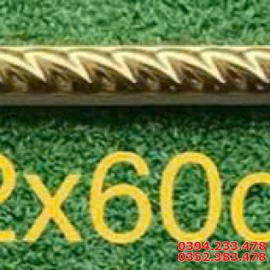 Gạch Thanh Đũa 2x60 Đường Gân Nổi Nhũ Vàng