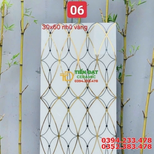 Gạch Trang Trí TQ 30x60 Nhũ Vàng Mẫu Mới