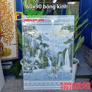 Gạch Tranh Phong Thủy 60x90 Ốp Chân Tường