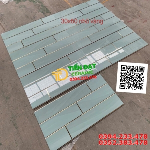 Gạch Trung Quốc Ốp Lát 30x60 Xanh Ánh Kim