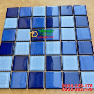 Gạch Vỉ Mosaic 30x30 Ô Vuông To Ốp Lát Hồ Bơi Bể Cá