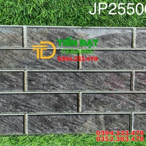 Gạch Xám Giả Đá 25x50 Ốp Mặt Tiền Nhũ Bạc 