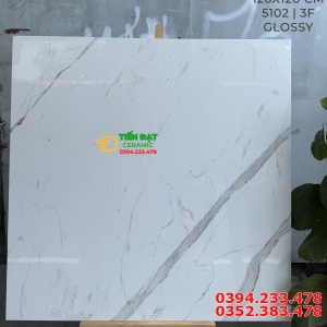 Kho Gạch Ấn Độ Tại Lâm Đồng Trắng Vân To 120x120