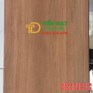Kho Gạch TQ 47x120 Gạch Gỗ Vân Nâu Đỏ Lát Cầu Thang