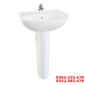 Chậu Lavabo Treo Tường Liền Chân