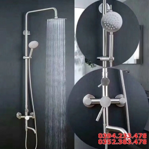 Sen Cây Tắm Đứng Nóng Lạnh Tròn Inox 304
