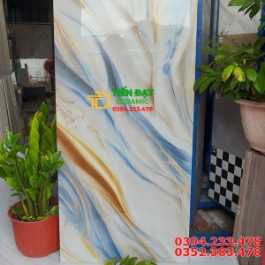 Tổng Kho Gạch Ánh Kim TQ 60x120 Trắng Xanh Vân Vàng