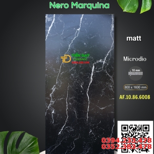 Tổng Kho Gạch Đá Mờ Apodio 80x160 Đen Vân Trắng