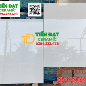 Tổng Kho Gạch Khổ Lớn Ấn Độ 120x120 Trắng Trơn Vi Tinh