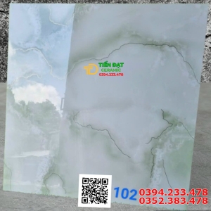 Tổng Kho Gạch TQ 100x100 Vân Xanh Nhũ Vàng Mẫu Mới