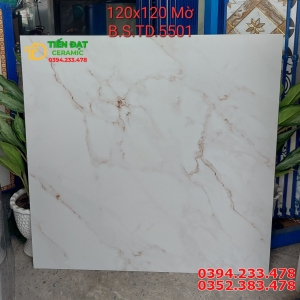 Top 28 Mẫu Gạch Ốp Lát 120x120 Đá Mờ Trắng Vân Vàng