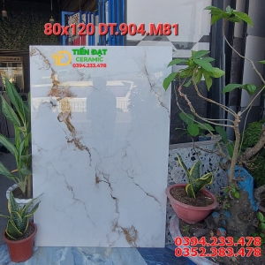 Top 35 Mẫu Gạch Ốp Lát Granite 80x120 Trắng Vân Vàng 