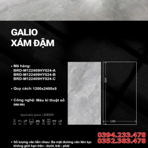 Top 98 Mẫu Gạch Bản To 120x240 Đá Mờ Xám Đậm GALIO