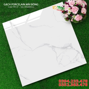 Gạch Bóng Kiếng 80x80 Trắng Vân Khói