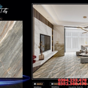 Đá Cao Cấp 80x80 Vân Giả Đá Sọc Vàng Đẹp