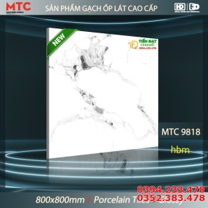 Gạch Lát Nền 80x80 Trắng Vân Đen