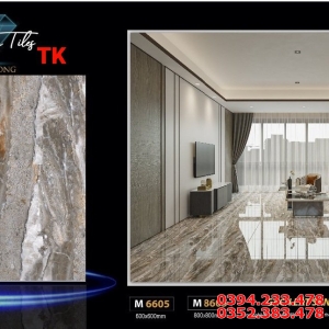 Gạch Lát Nền 80x80 Trắng Vân Giả Đá 