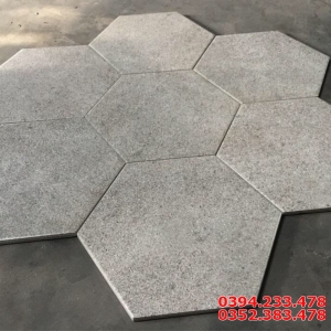 Gạch lục giác lát nền màu xám tro