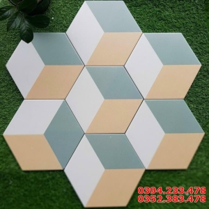 Gạch trang trí lục giác 3D hình lập phương