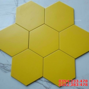 Gạch lục giác màu vàng trơn