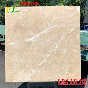 Đá Granite 100x100 Cao Cấp Vàng Vân Trắng
