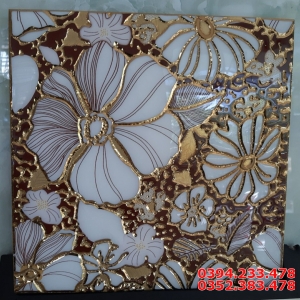 Gạch Nhũ Vàng 30x30 Bông Hoa Đẹp