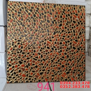 Gạch Điểm Nhấn 30x30 Đỏ Đen Khắc Kim