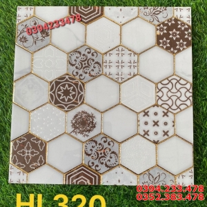 Gạch Khắc Kim 30x30 Vẩy Cá Trang Trí