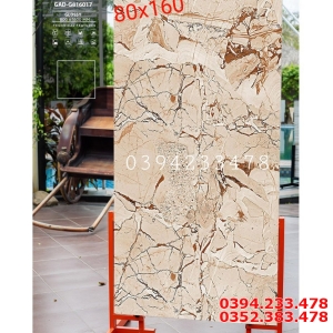 Gạch Lát Nền 80x160 Vân Vàng Bóng Kiếng