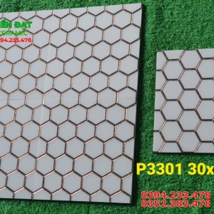 Gạch Trang Trí 30x30 Hình Lục Giác Ánh Kim