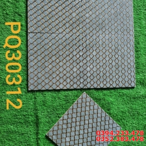 Đá Đồng Chất 30x30 Nhũ Bạc Hình Lục Giác