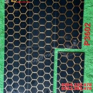 Gạch Hình Lục Giác 30x60 Đen Nhũ Vàng