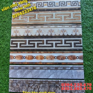 Gạch Nhập Khẩu 15x80 Viền Nhũ Vàng