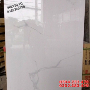 Gạch Bóng Kiếng 80x120 Trắng Vân TQ