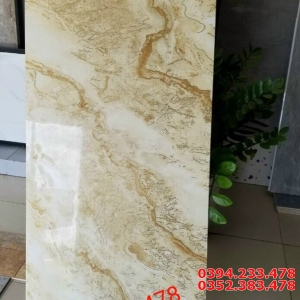 Đá Bóng Kiếng 60x120 Vân Vàng Khắc Kim