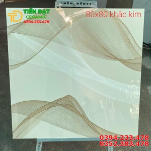 Gạch Lát Nền 80x80 Nhũ Bạc Ánh Kim TQ