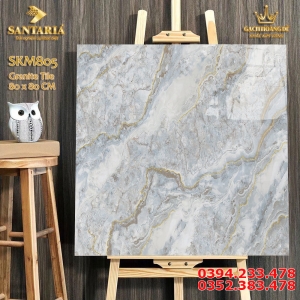 Gạch Santaria  80x80 Bóng Kiếng Ánh Kim Bán Chạy Nhất Q5
