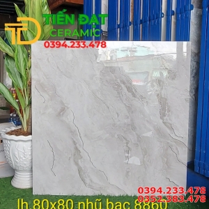 Gạch Ốp Lát 80x80 Nhũ Bạc Mẫu Mới Đẹp Nhất