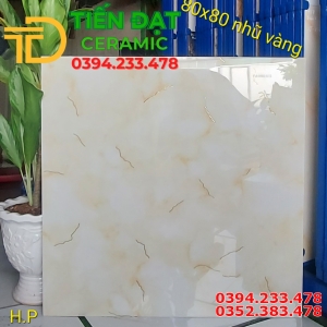 Gạch Bóng Kiếng 80x80 Khắc Kim Cao Cấp HCM