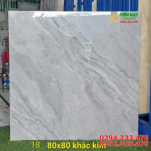 Gạch Cao Cấp 80x80 Nhập Khẩu TQ Nhũ Bạc