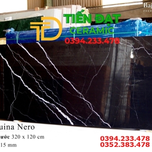 Gạch Ốp Mặt Tiền 120x320 Khổ Lớn Đen Vân Trắng