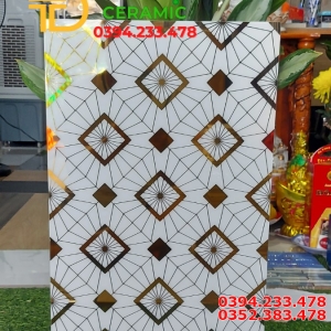 Gạch Trung Quốc Nhũ Vàng 30x60 Bóng Kính Vi Tinh